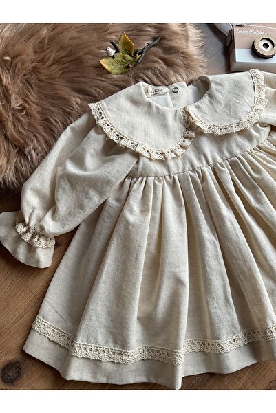 Mini Chics Başak Uzun Kol Bebek Elbise