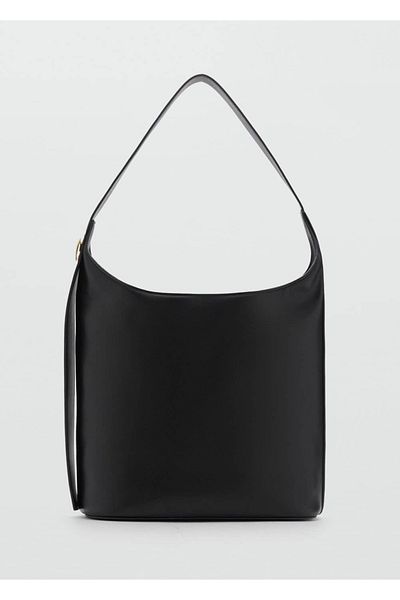 MANGO Woman Geantă Shopper cu detalii metalice