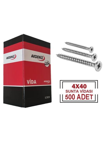 Akdeniz 4x40 Sunta Vidası (500 Adet)