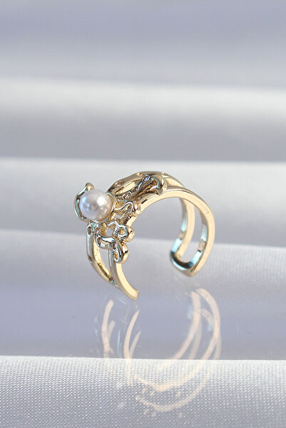 Skygo Gold Color Pearl Brass Octopus Earcuff - Tj-bkp9333