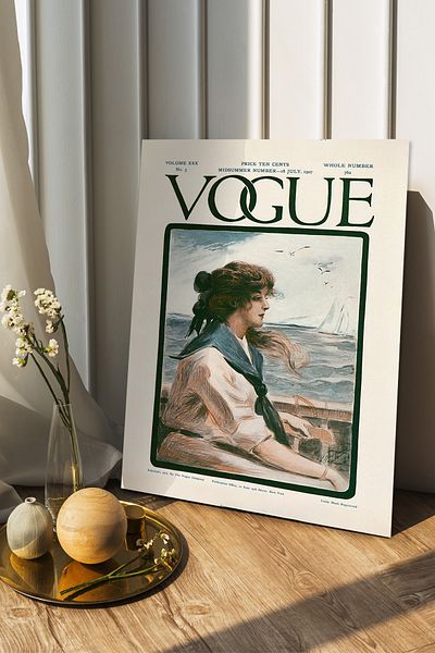 Cadran Ιστορικές εκδόσεις του περιοδικού Vogue Πίνακας Mdf με πλαίσιο