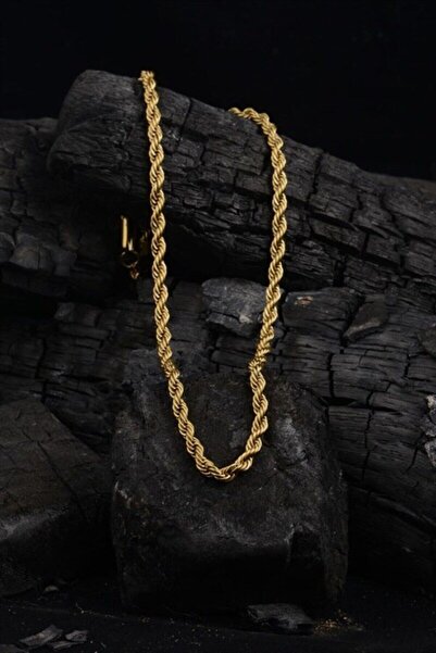 vogutima jewelery&silver by timuçin mavili Erkek Kadın Çelik Kolye - 4mm Kalı...