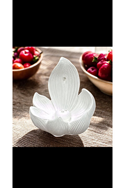candleistanbul Lotus Geri Akış Ve Çubuk Tütsülğk 10x8 cm Renk Yapılır Ham Beton Beyaz