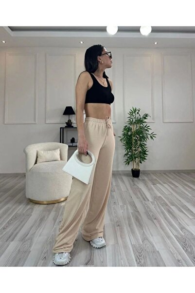 RW Gofret Kumaş Fitilli Bol Paça Pantolon