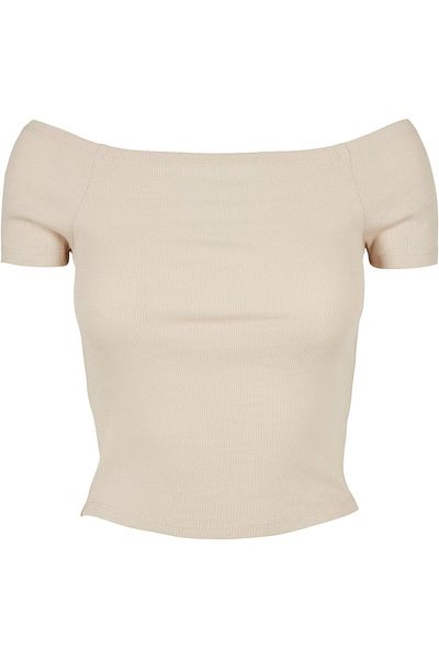 Urban Classics Damen Ladies Off Shoulder Rib Tee