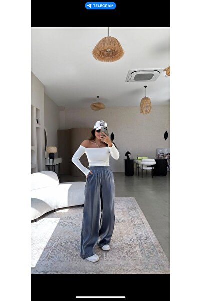 AL&SU BUTİK kadın leopar desen bol paça pantolon