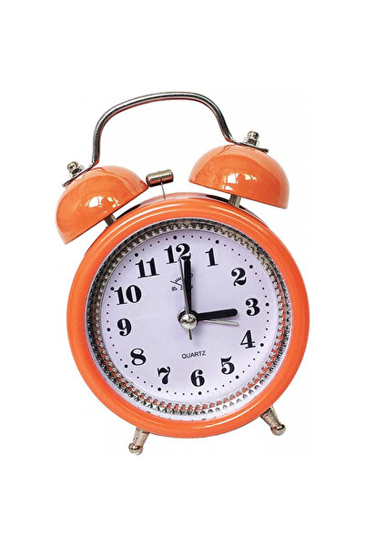 hediyesahibi Dekoratif Metal Işıklı Masa Üstü Çalar Saat