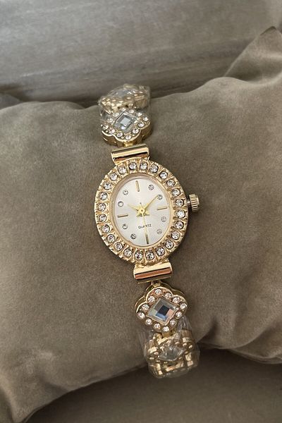 Leerybee Minimal Vintage Women's Watch with Stones Nla-186