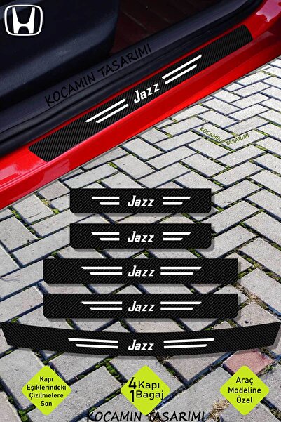 Kocamın Tasarımı Honda Jazz Karbon Kapı Bagaj Eşik Koruyucu Folyo Seti Şık ve...