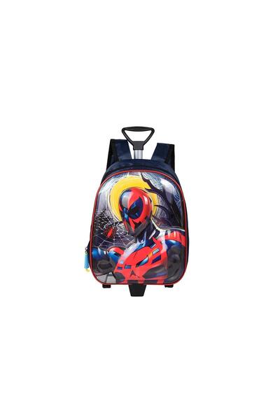 Bagacar Spiderman Colorful Kindergarten and Nursery Wheeled Backpack