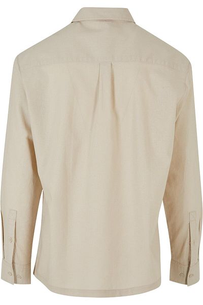 Urban Classics Herren Cotton Linen Half Zip Shirt