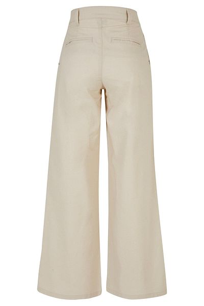 Urban Classics Damen Ladies High Linen Mixed Wide Leg Pants