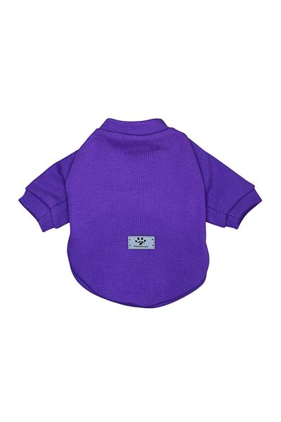 PetiliDünya Purple Basic Sweat Dog Sweat Cat Sweat Dog Suit