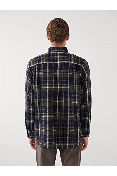 LC Waikiki LCWAIKIKI Classic Regular Fit Uzun Kollu Ekose Gabardin Erkek Gömlek