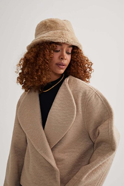 Perryes Qulıne Γυναικεία - Κοντό Παλτό, Καφέ Χρώμα