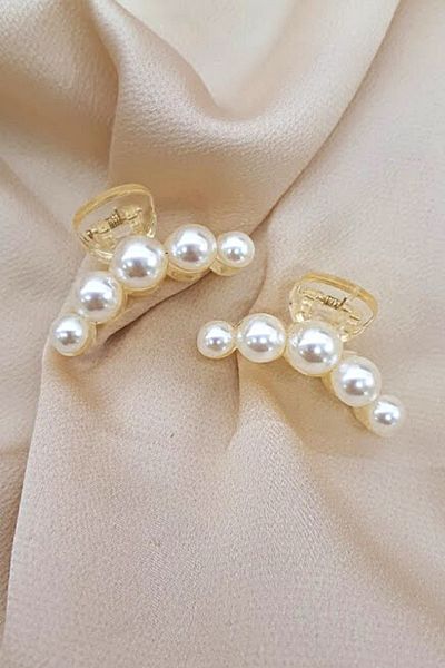 PETEK AKSESUAR Small Size Pearl Latch Buckles 3.5 Cm. (2 Pieces)