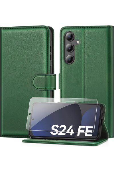 Rivor Samsung Galaxy S24 FE Kılıf Kamera Koruyuculu Kapaklı Kartlıklı Cüzdanl...