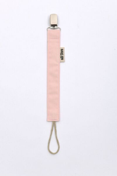 e&f Store Sertifikalı Pamuklu Emzik Askısı - 3'lü Set - Gül Kurusu, Pembe, Nar Çiçeği - Bebek Emzik Zinciri