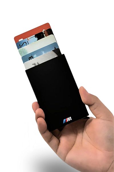 VANİLLA COLLECTİON Bmw M3 Printed Mechanized Card Holder Θήκη αλουμινίου RFID Protection Μαύρο ματ
