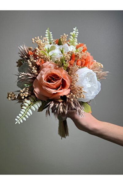 MELBEAUTY Φθινοπωρινά Χρώματα Τριαντάφυλλα Νυφική Ανθοδέσμη