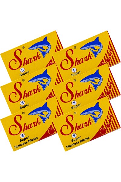Shark Super Stainless Tıraş Bıçağı 6 Adet 5'li Kutu Jilet (30 Adet Yaprak Jilet)