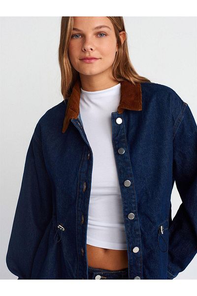 Dilvin 65359 Palton din denim Dilvin