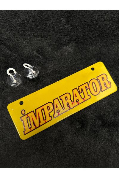 OTOMOR AKSESUAR Ornament de sticlă cu ventuză scrisă Emperor de 22x7,5 cm - Placă decorativă pentru minibuz și camion