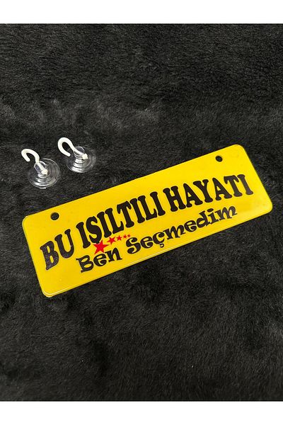 OTOMOR AKSESUAR Acesta este viața strălucitoare pe care nu l-am ales Placă decorativă scrisă Ornament de sticlă cu ventuză 22x7,5 cm