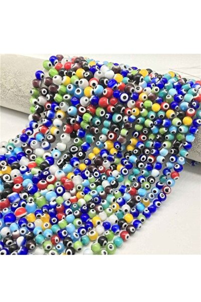 ella'nın çarşısı Șirag de mărgele rotunde din sticlă, de 4 mm, în culori asor...