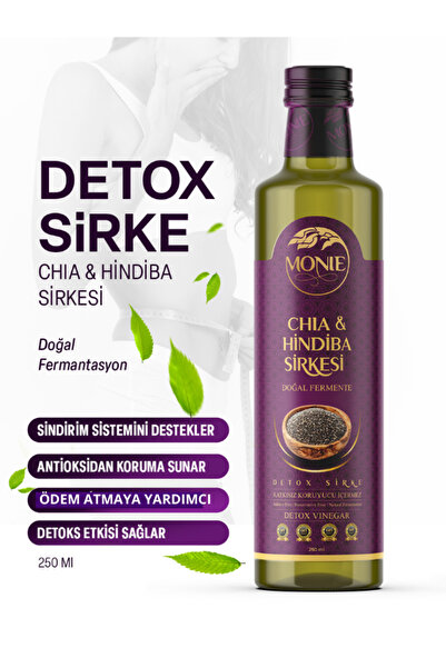 MONİE Chia Tohumlu Hindiba Sirkesi, Detox Sirke 250 ml