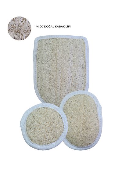 Bilian Natural Pumpkin Fiber Gloves + Oval + Face, Bath Scrub, 100% Organic, Skin Care