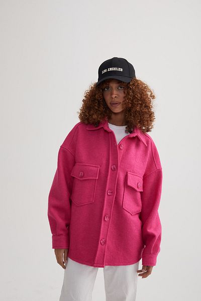 Perryes Jachetă supradimensionată pentru femei fucsia