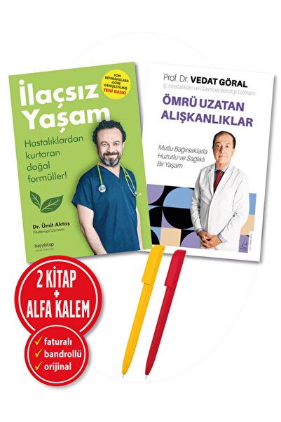 Destek Yayınları Ömrü Uzatan Alışkanlıklar+İlaçsız Yaşam 2 Kitap (Vedat Göral-Ümit Aktaş)-YENİ-SAĞLIK-DESTEK KİTAP