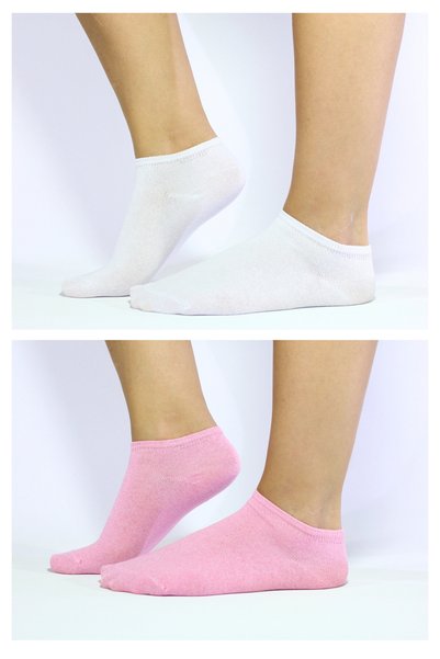 Adin Plain Women's Booties Socks 5 Pairs (Toe Seamless Made with High-End Machinery)