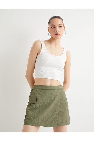 Koton Shorts Skirt with Cargo Pocket Parachute Fabric