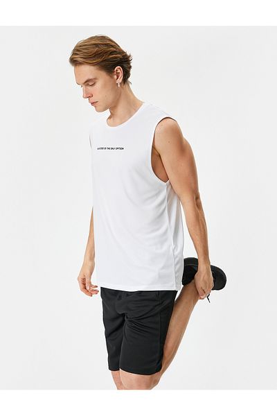 Koton Sport-Tanktop mit Slogan-Print und Rundhalsausschnitt