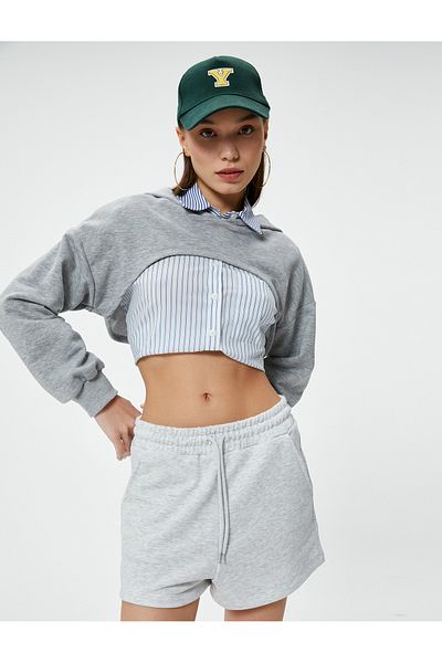 Koton Kurze Shorts mit Bindegürtel und Taschen Bequeme Passform