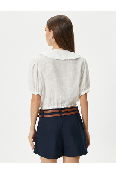 Koton Bavlna se širokým límečkem s balonovým rukávem