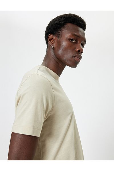 Koton Βαμβακερό κοντομάνικο μπλουζάκι Crew Neck New Season