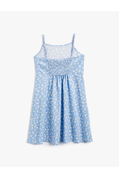 Koton Askılı Elbise Çiçekli Viskon Kumaş