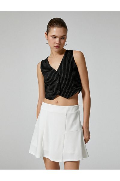 Koton Mini Shorts Skirt A-line High Waist Relaxed Fit