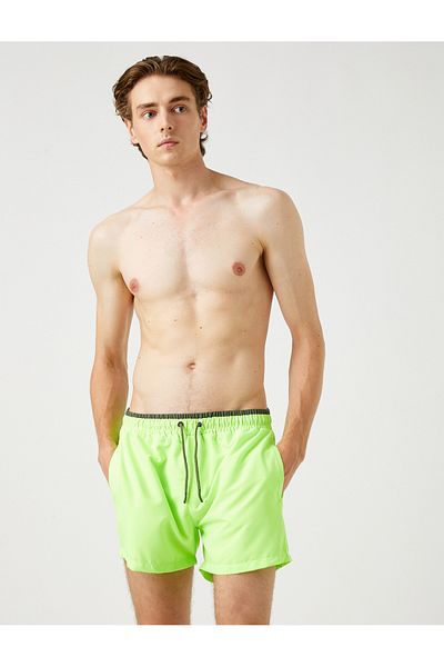 Koton Pantaloni scurți de baie de bază cu talie din dantelă