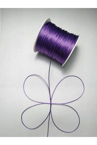Eskişehir hobi sanat 100 Meters Purple Colored Parachute String - Macrame Bracelet Necklace Bead Set