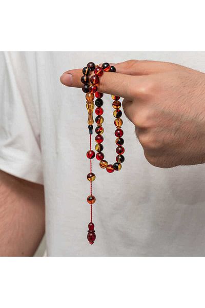 Skygo Pressed Amber Prayer Beads