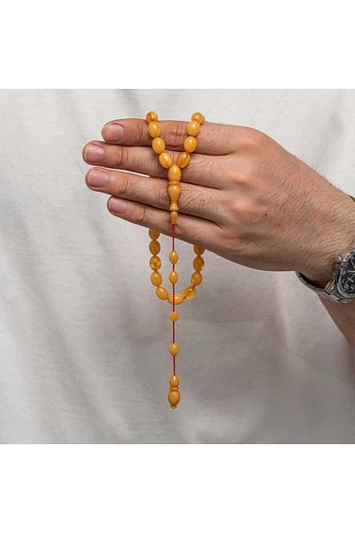 Skygo Pressed Amber Prayer Beads