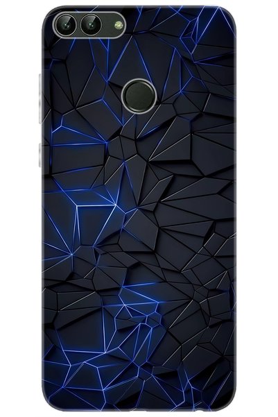 Ceppare Huawei P Smart (FIG-LX1/LX3) Uyumlu Kılıf Desen Baskılı Silikon Prizm...