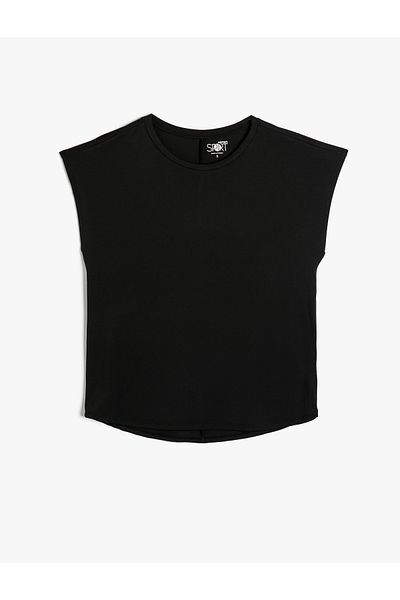 Koton Tricou sport de bază fără mâneci, cu umăr jos, lungime șold, decolteu