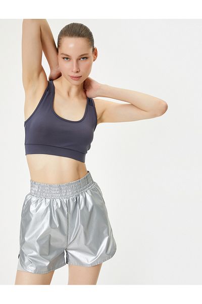 Koton Halter Collar Sports Bra Covered Pocket Detailed Slim Fit