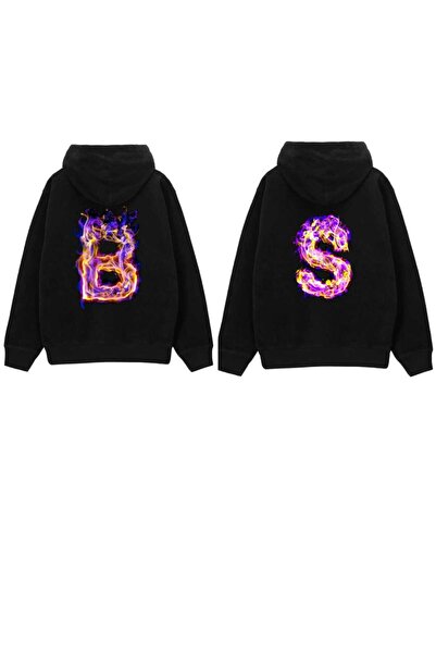 BUY CENTER Unisex Oversize Kalıp Sevgili Çift Kombini Fermuarlı Sweatshirt