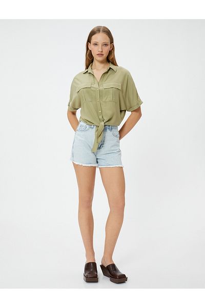 Koton Short Sleeve Oversize Shirt